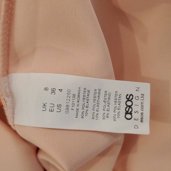 ASOS women’s sophisticated apricot Midi Dress Size 4. New with tags - Picture 9 of 9